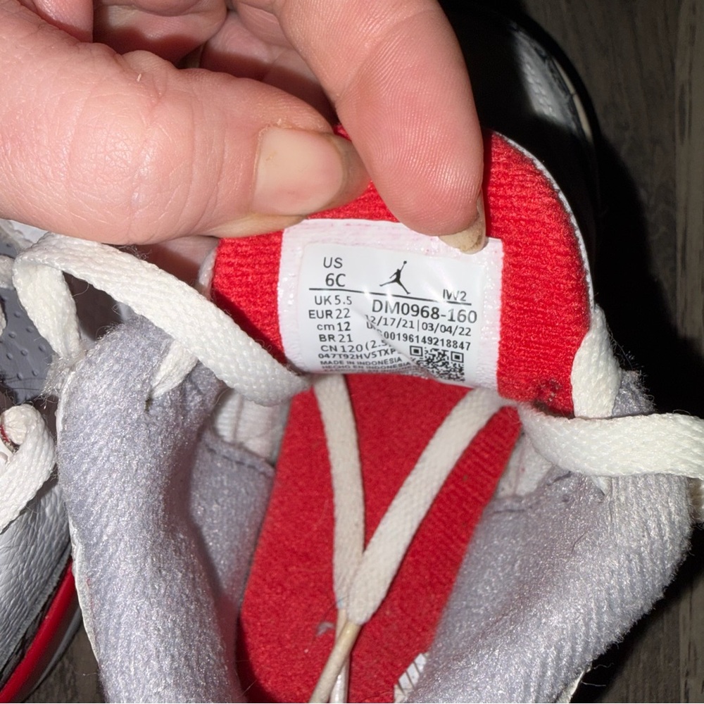 Nike Air Jordan 3 Retro TD 'Fire Red' toddler sneakers sz 6c - Picture 5 of 5